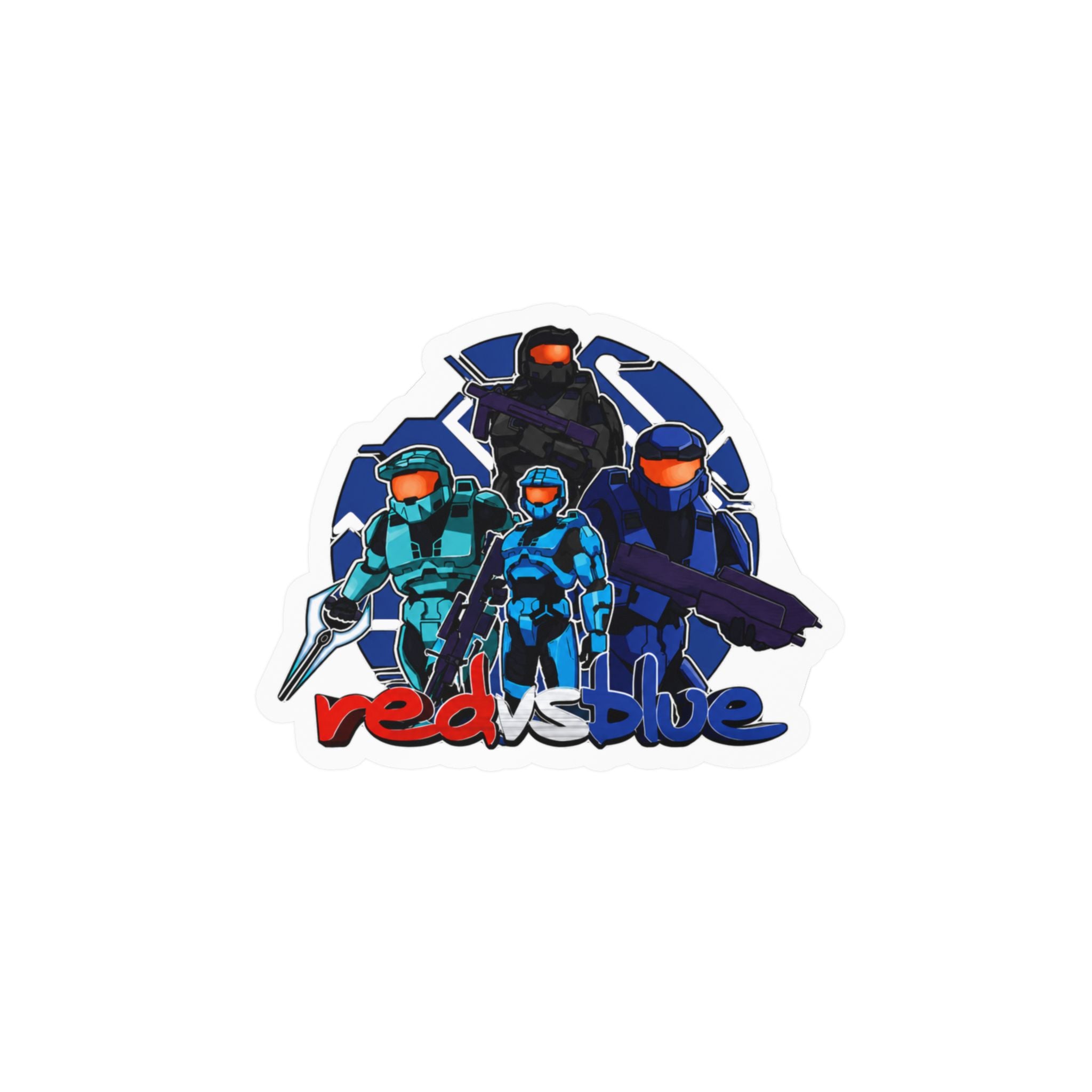 Red vs Blue Blue Team  Vinyl Sticker