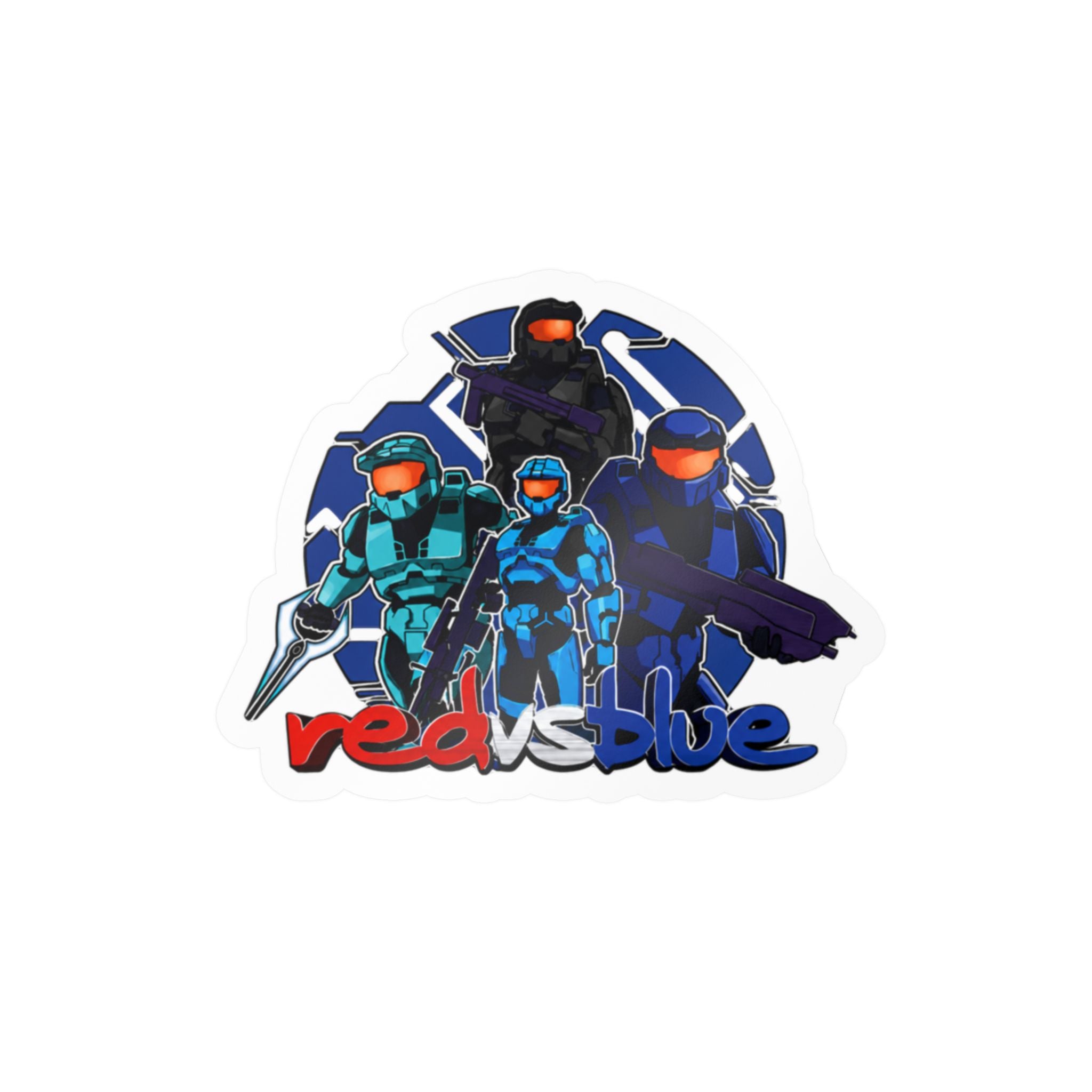 Red vs Blue Blue Team  Vinyl Sticker