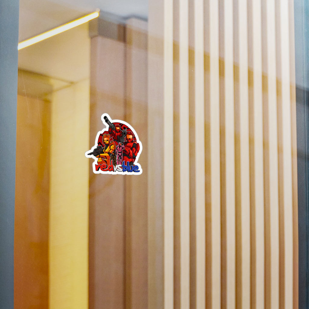 Red vs Blue Red Team Character Vinyl Sticker