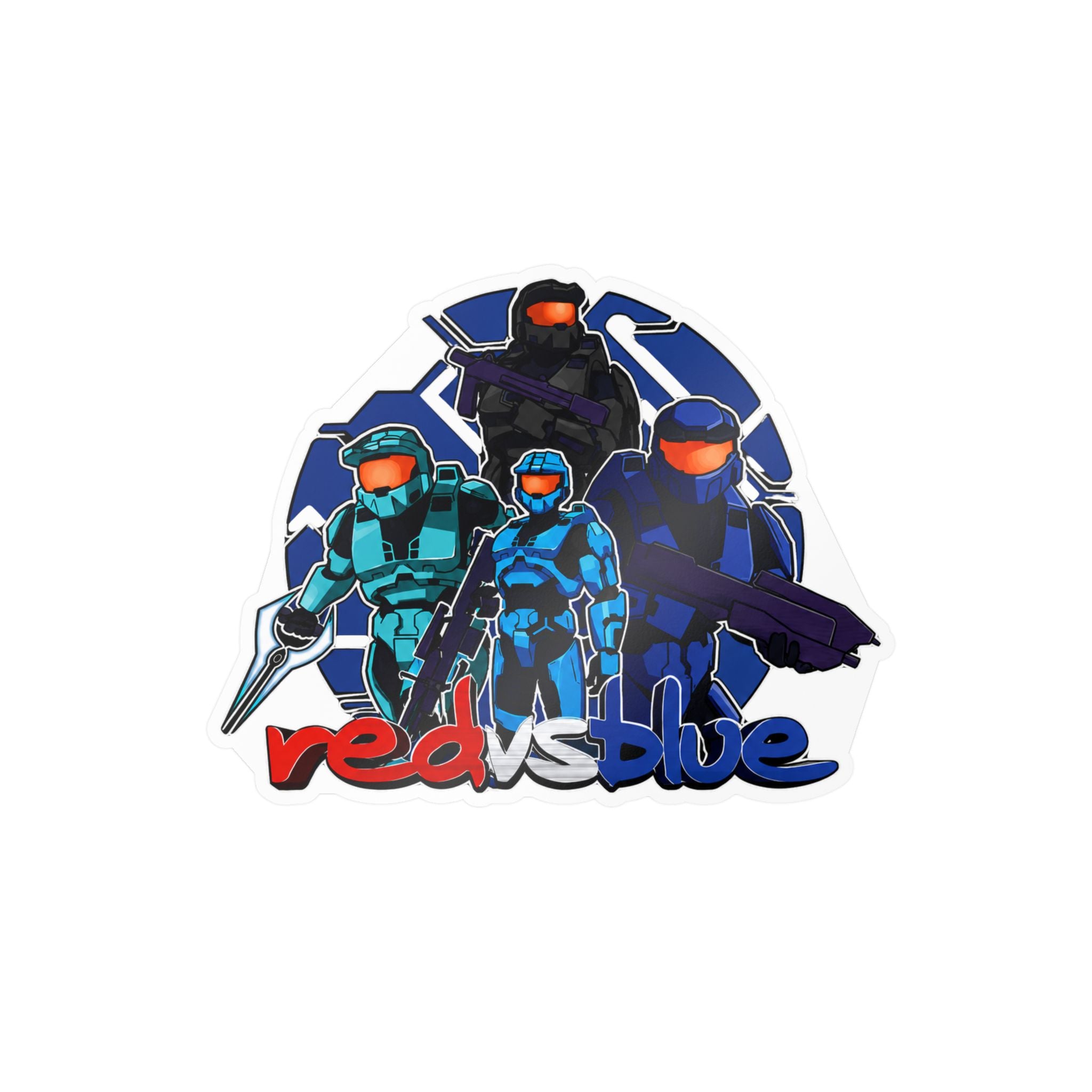 Red vs Blue Blue Team  Vinyl Sticker