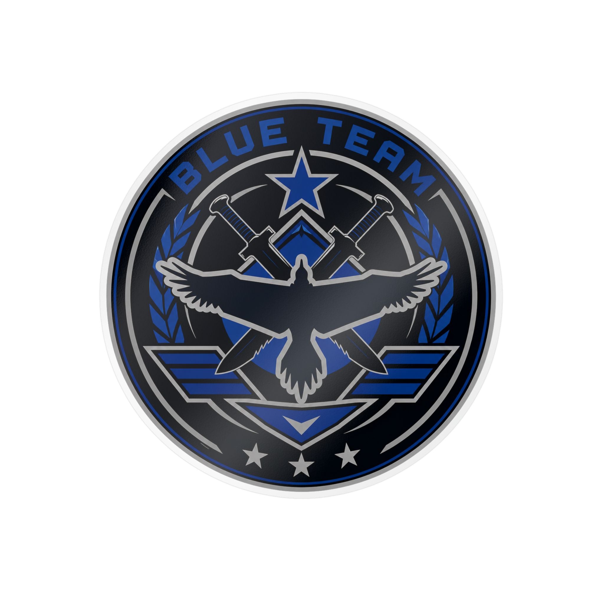 Blue Team Emblem Badge Vinyl Sticker