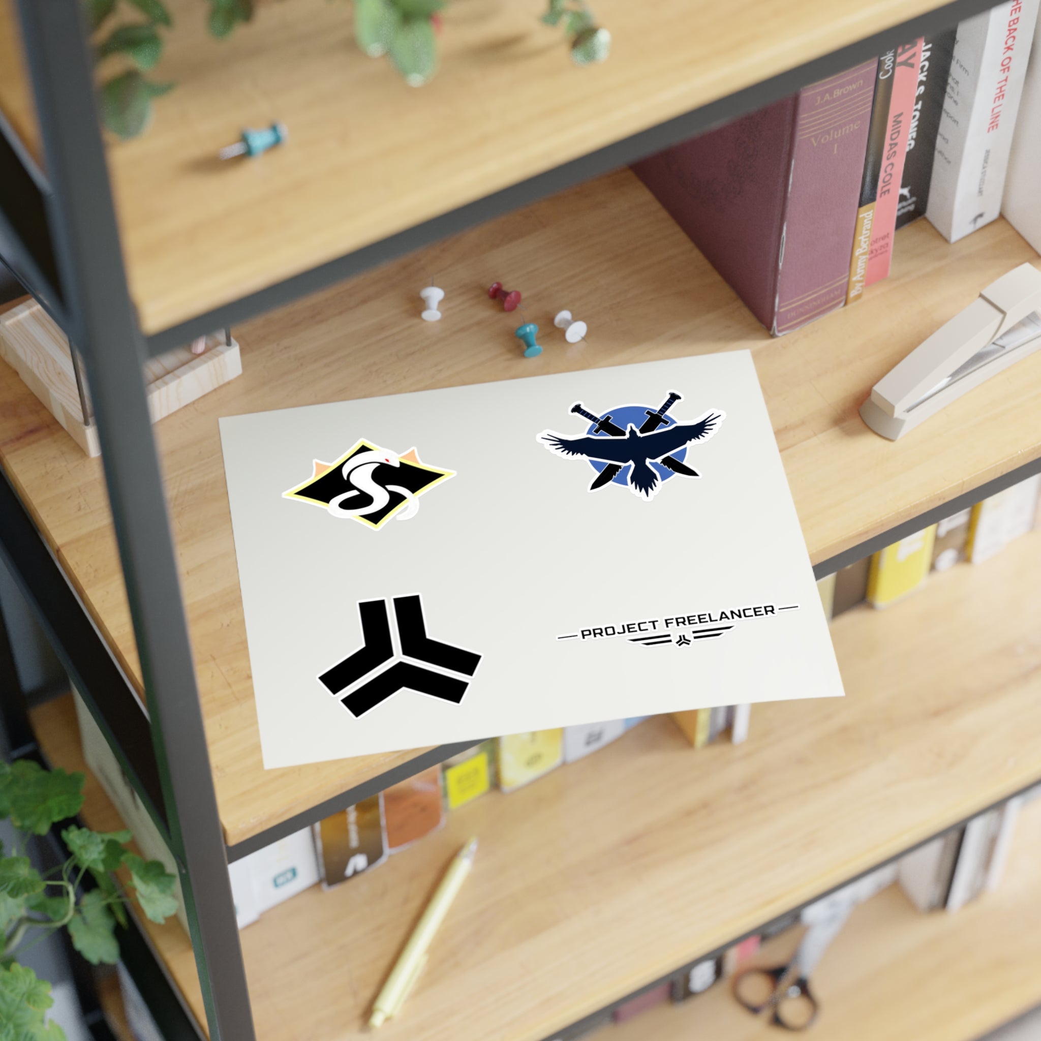 Red Vs Blue Faction Emblem Sticker Sheet