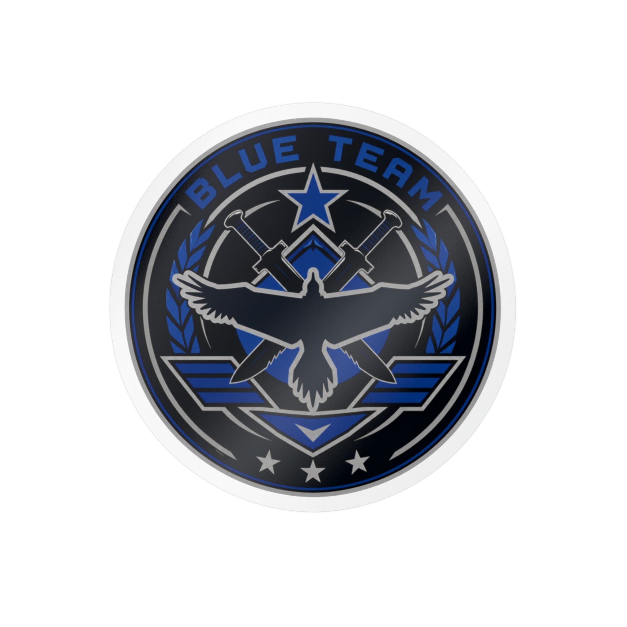 Blue Team Emblem Badge Vinyl Sticker