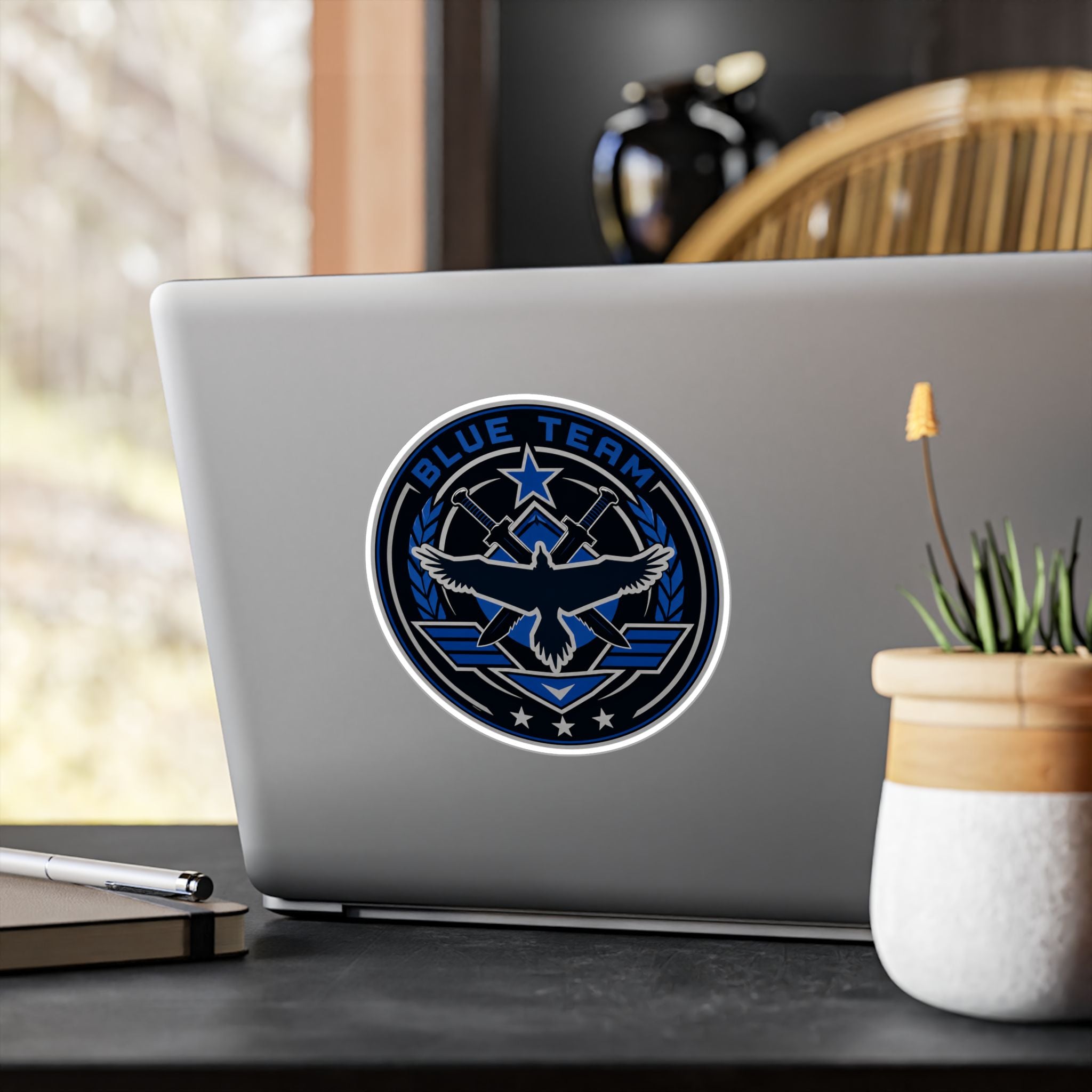Blue Team Emblem Badge Vinyl Sticker