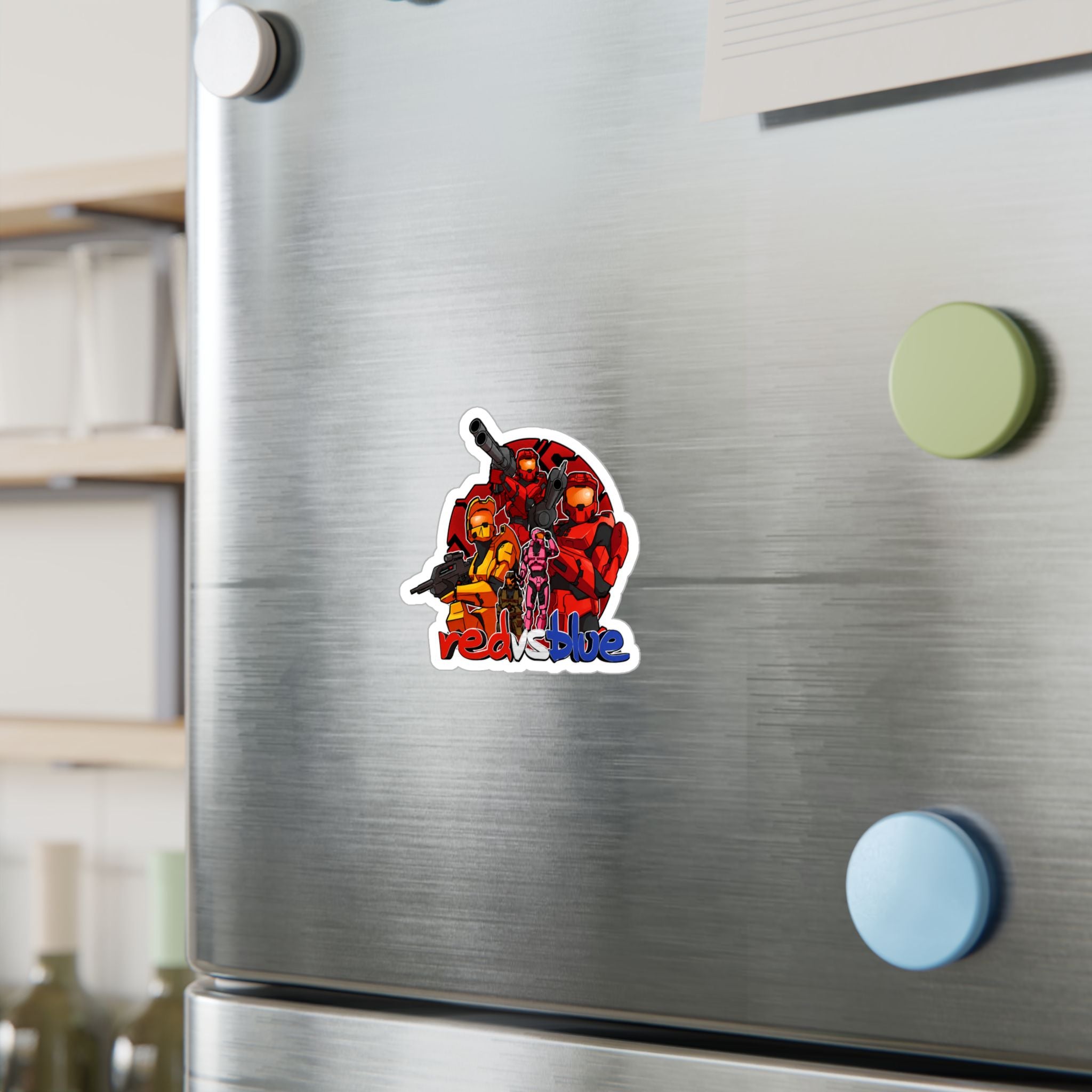 Red vs Blue Red Team Character Vinyl Sticker