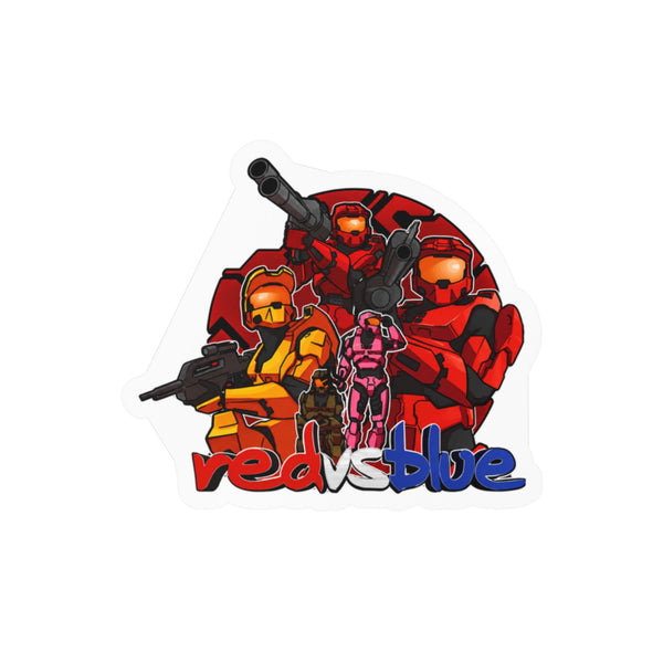 Red vs Blue Red Team Character Vinyl Sticker