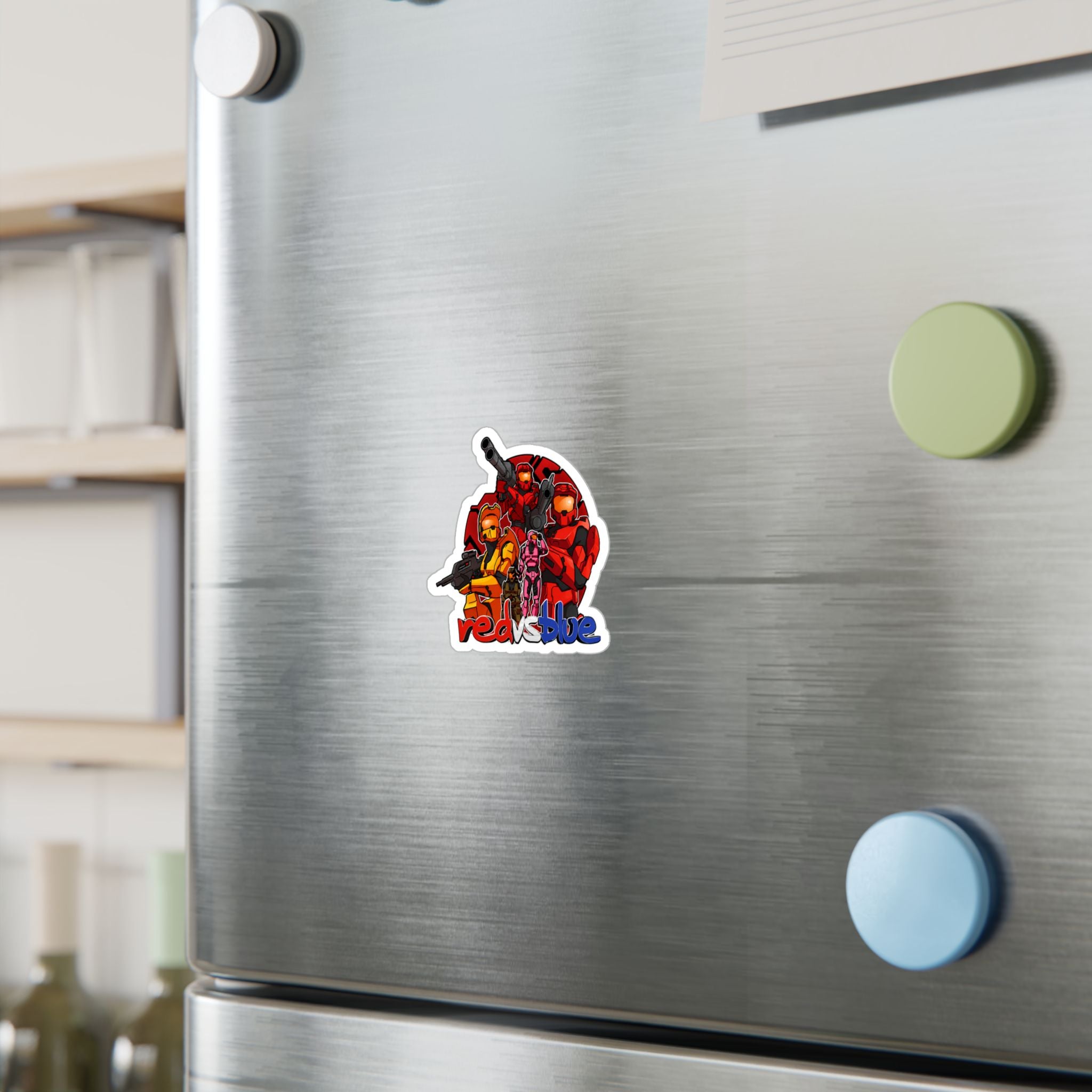 Red vs Blue Red Team Character Vinyl Sticker
