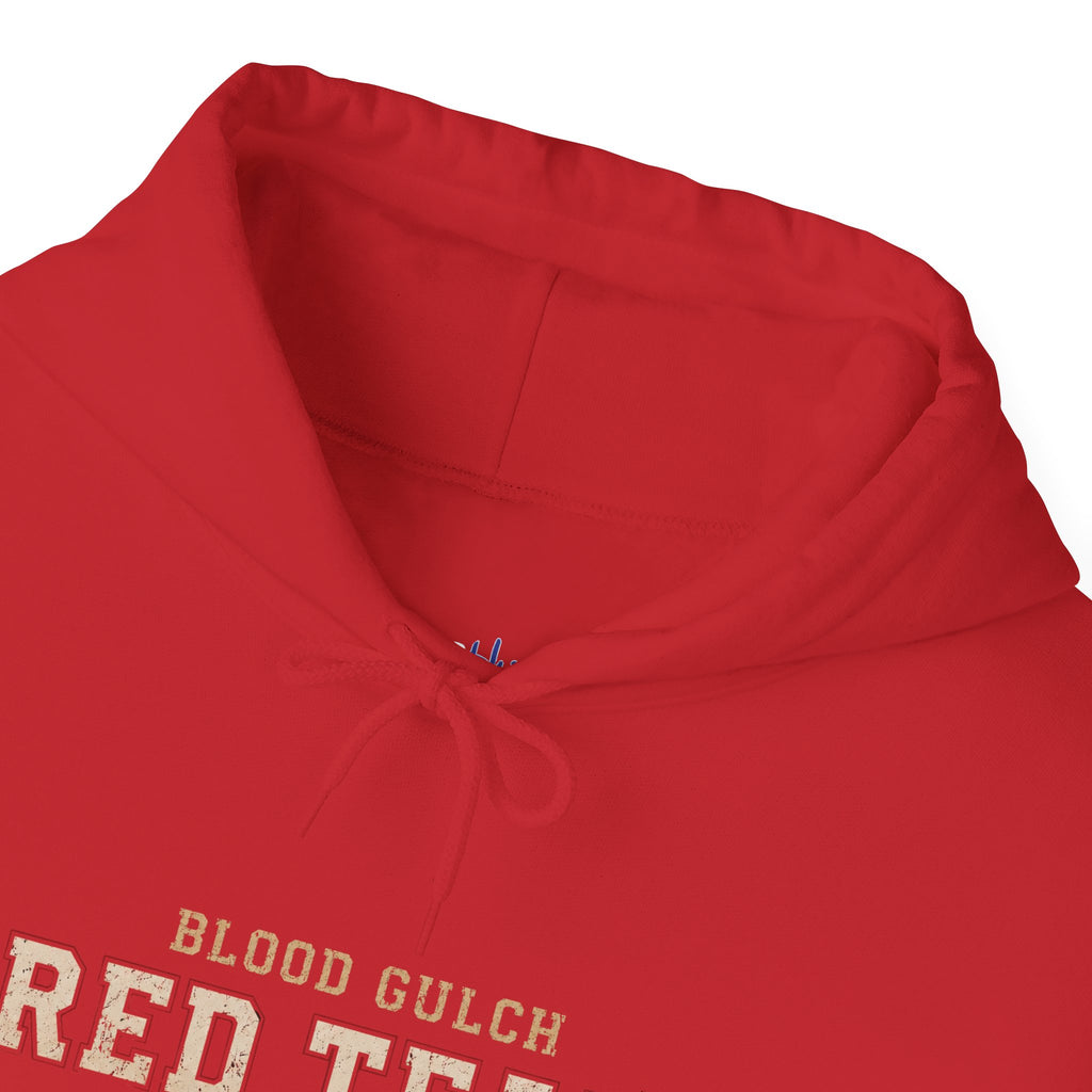 Blood Gulch Red Team Hoodie — Retro Gaming Clan Pullover (Est. 2552)
