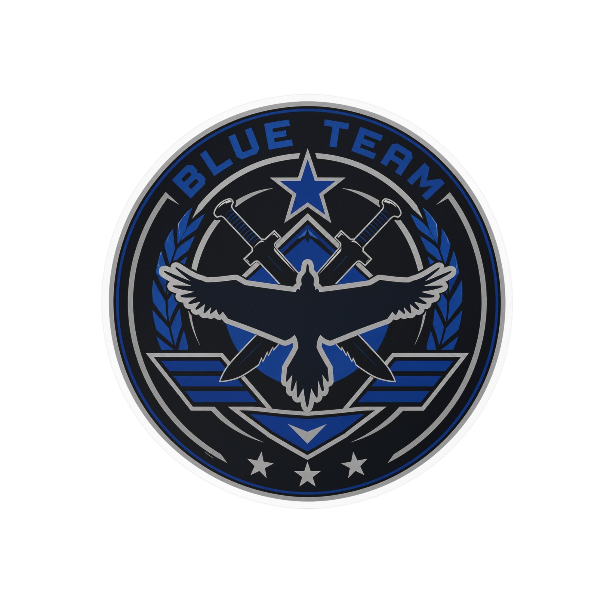 Blue Team Emblem Badge Vinyl Sticker