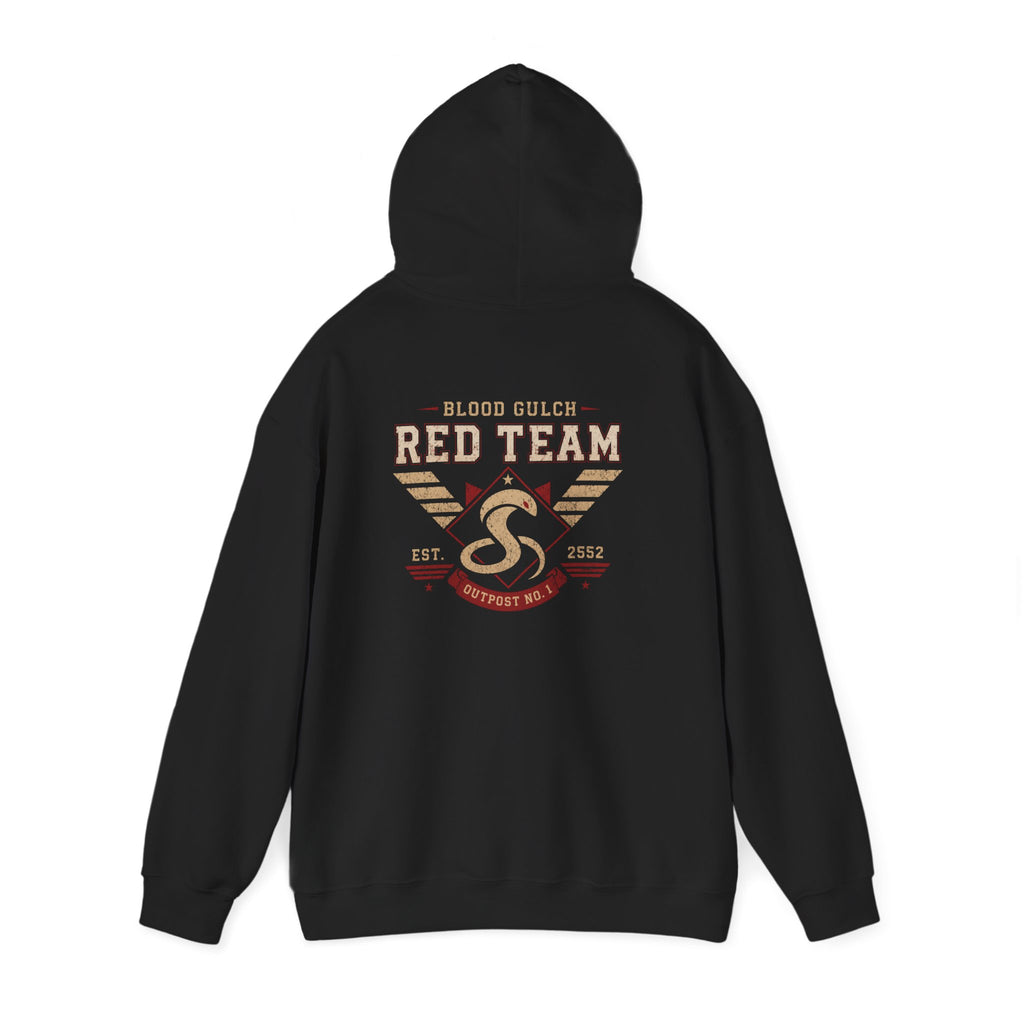 Blood Gulch Red Team Hoodie — Retro Gaming Clan Pullover (Est. 2552)