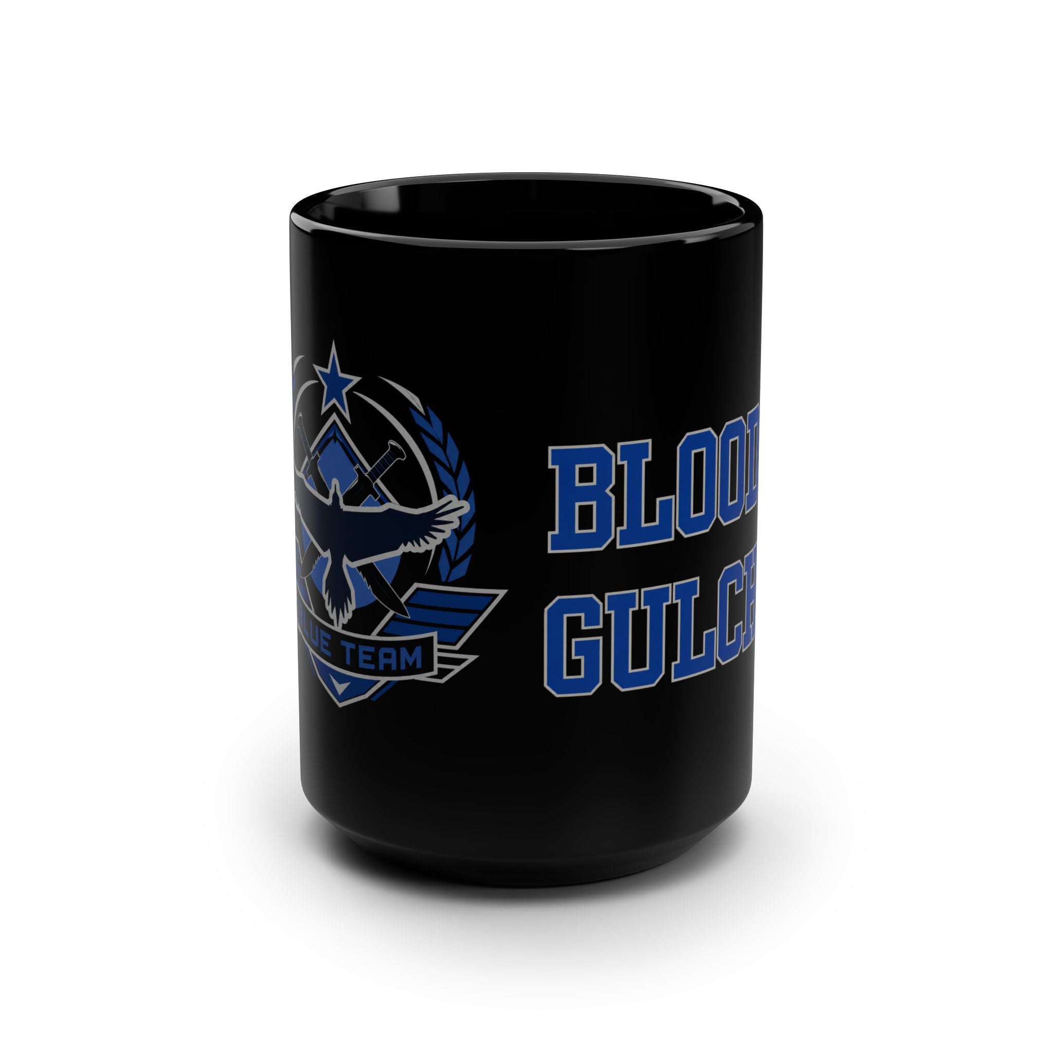 Blood Gulch Blue Team 15 oz Black Mug