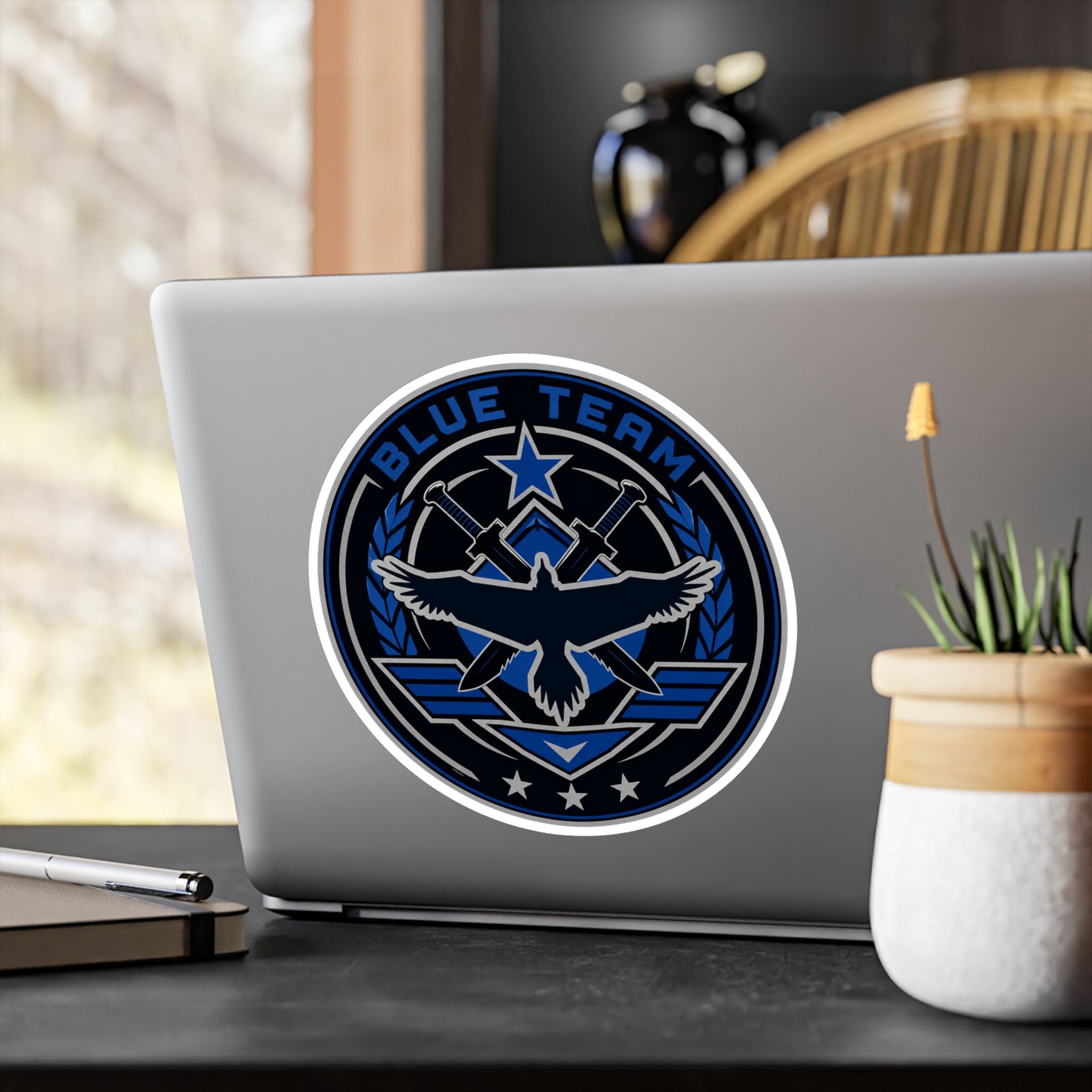 Blue Team Emblem Badge Vinyl Sticker