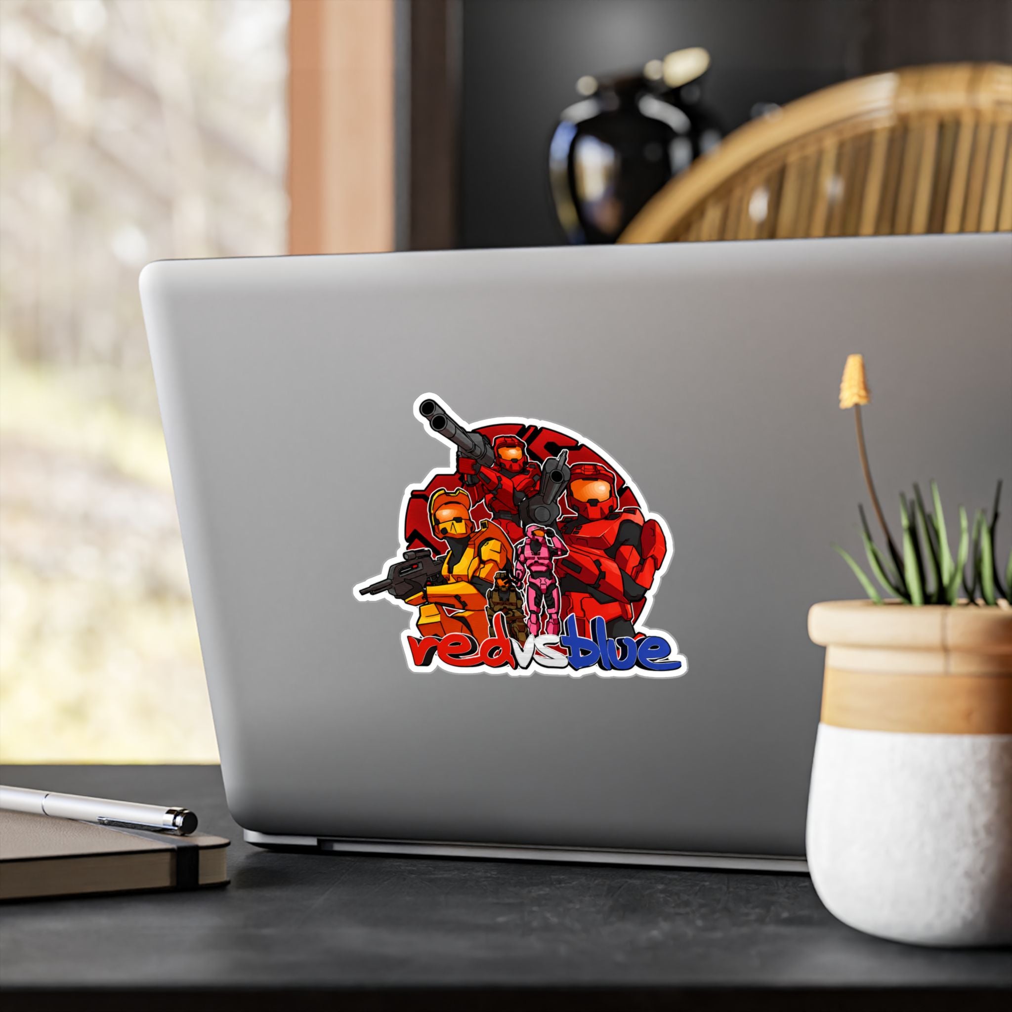 Red vs Blue Red Team Character Vinyl Sticker