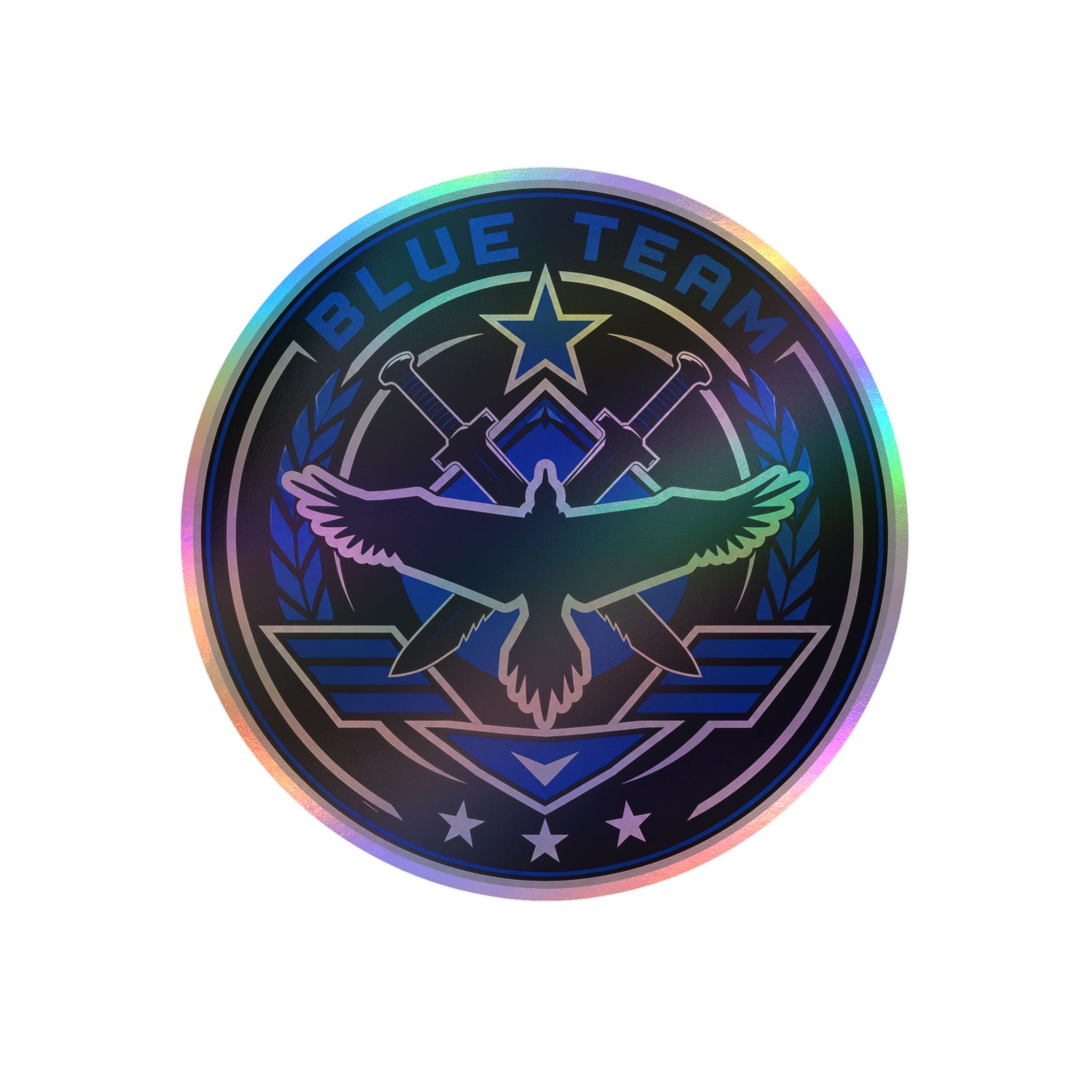 Blue Team Emblem Badge Vinyl Sticker