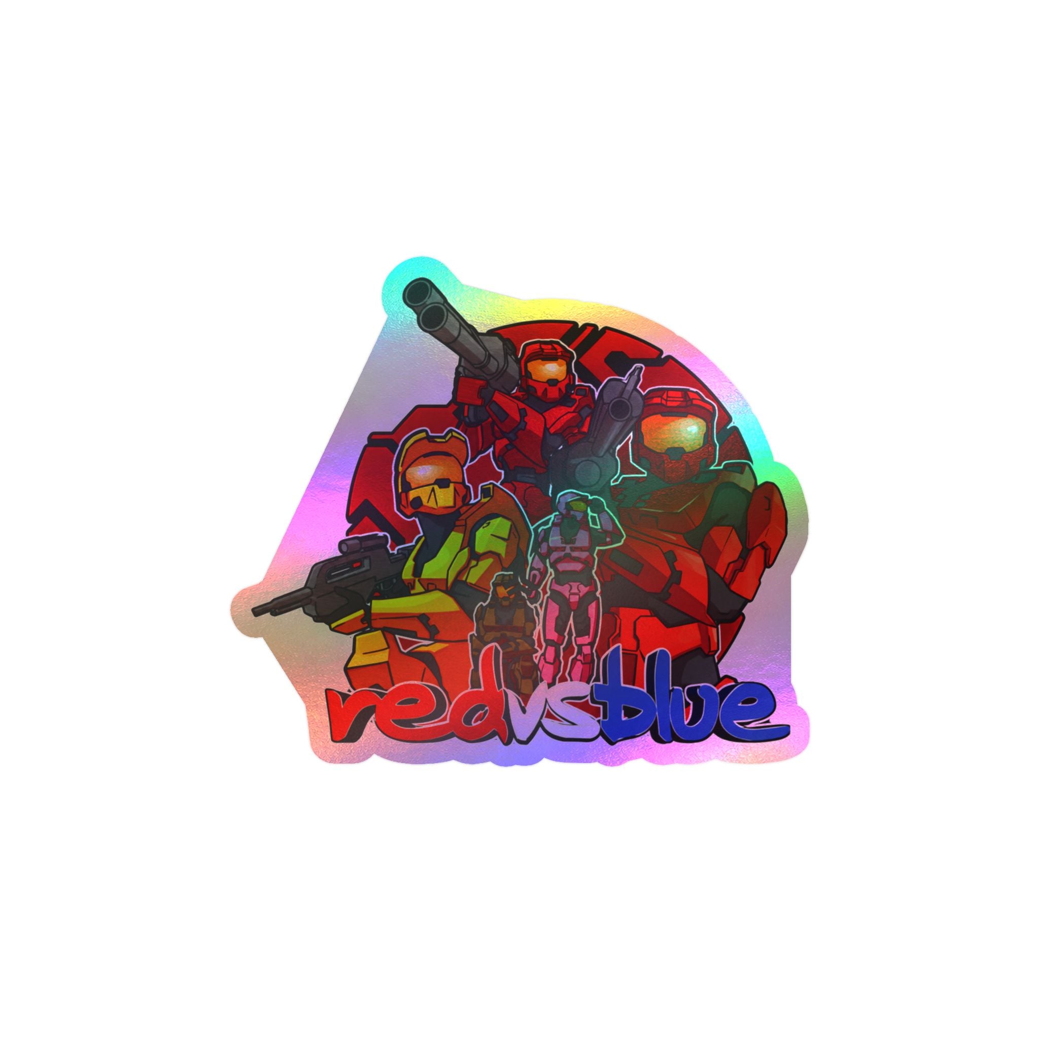Red vs Blue Red Team Character Vinyl Sticker