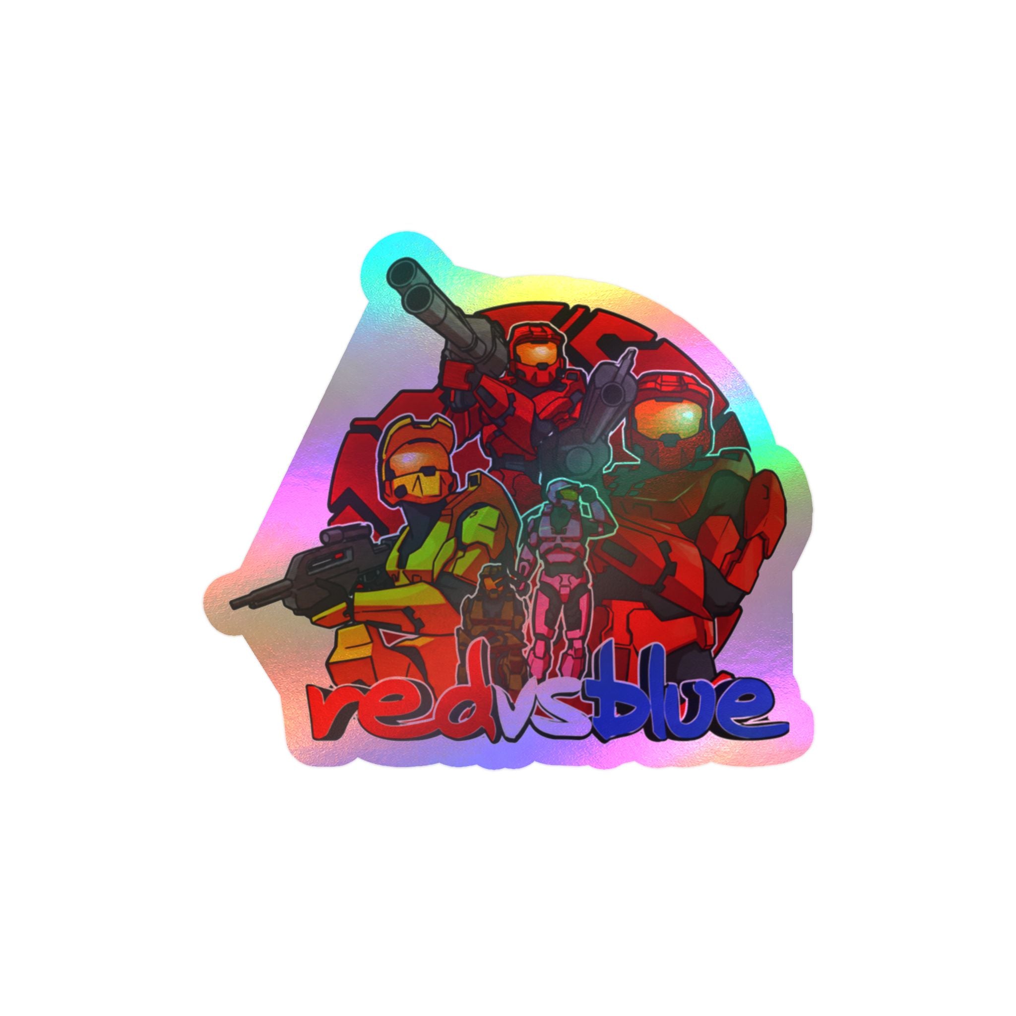Red vs Blue Red Team Character Vinyl Sticker