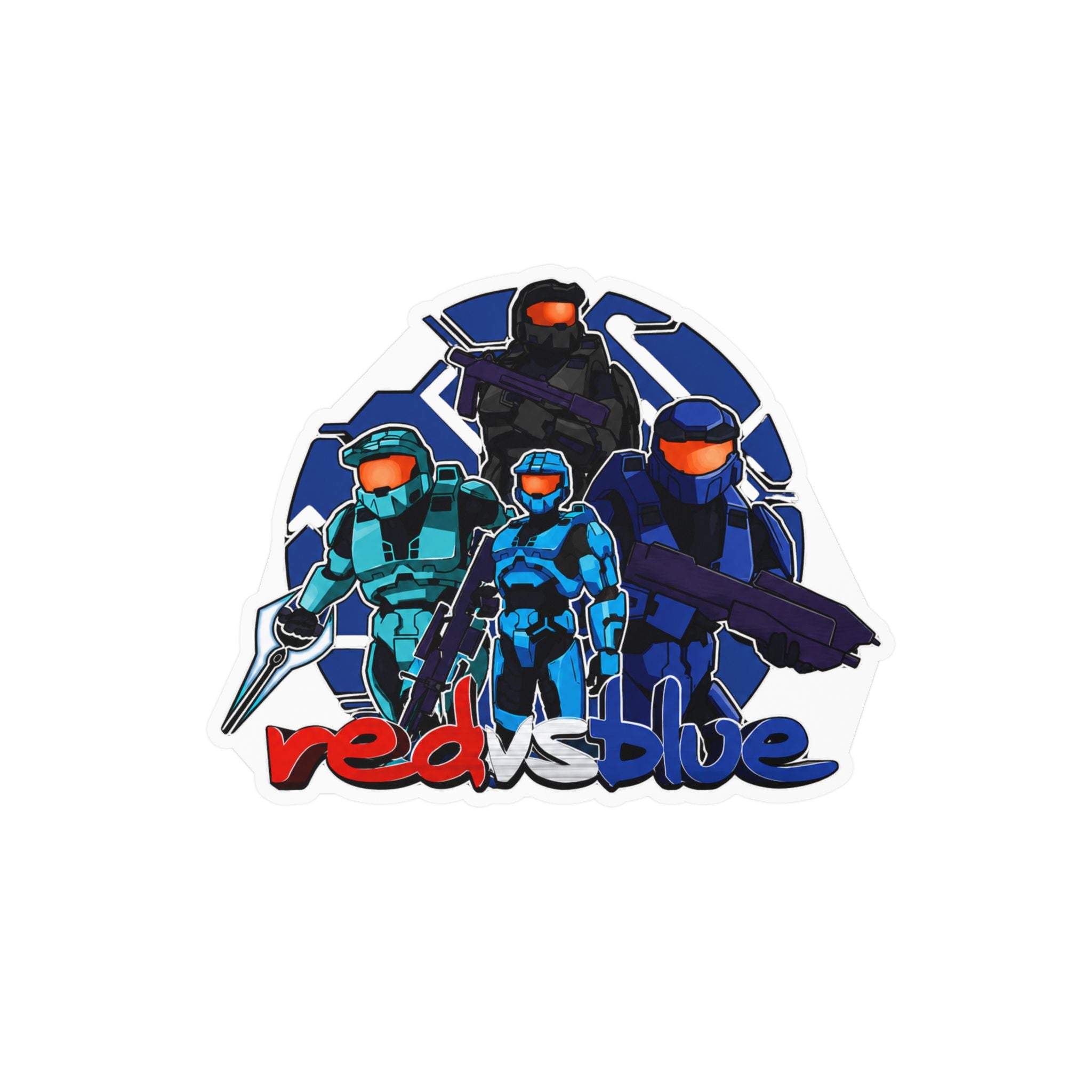 Red vs Blue Blue Team  Vinyl Sticker