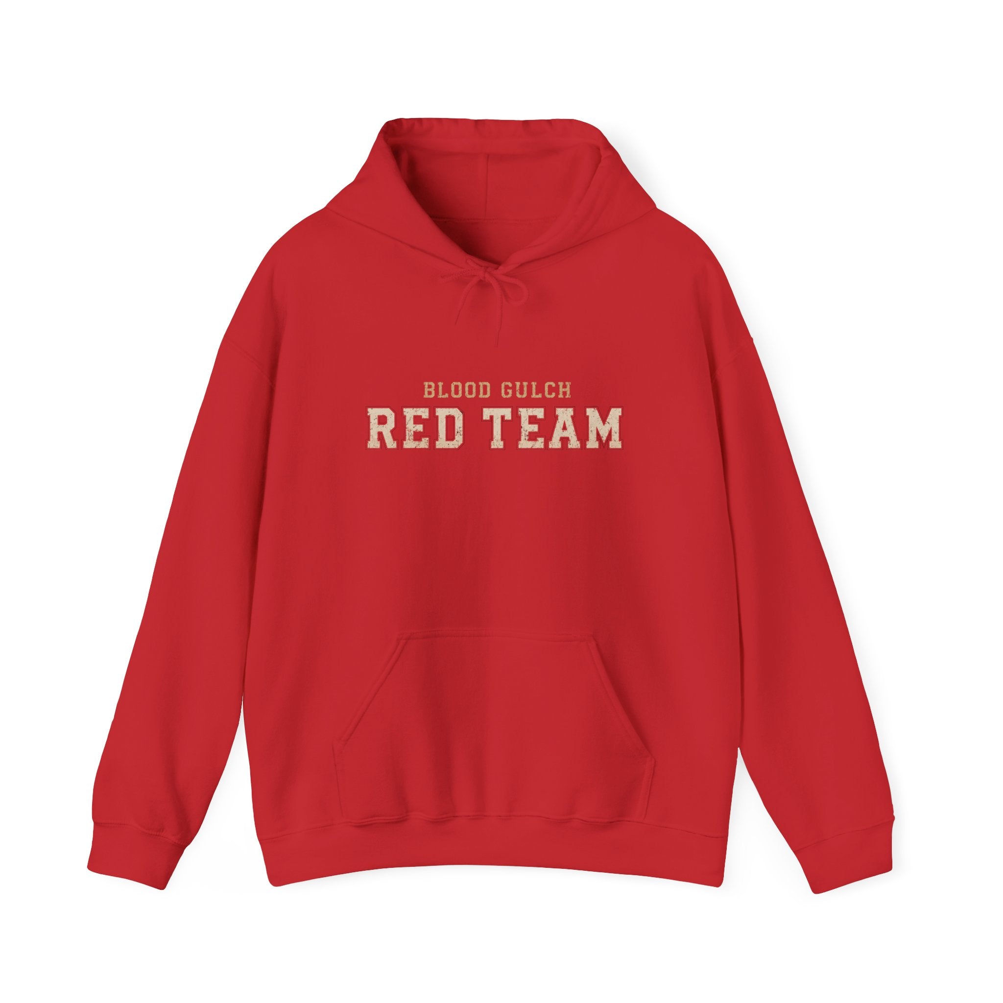 Blood Gulch Red Team Hoodie — Retro Gaming Clan Pullover (Est. 2552)