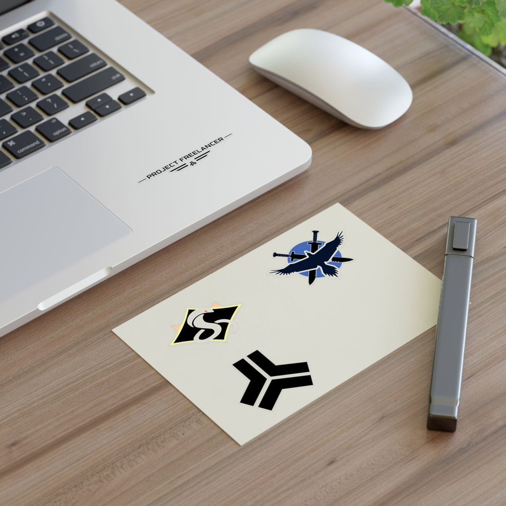 Red Vs Blue Faction Emblem Sticker Sheet