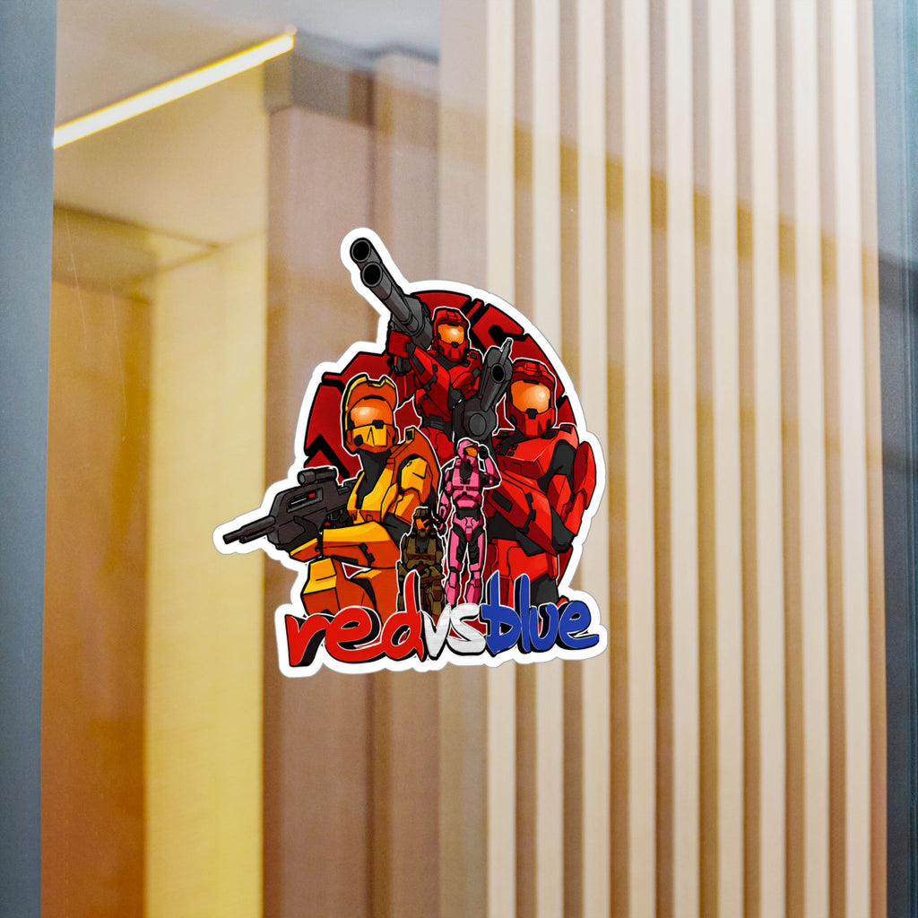 Red vs Blue Red Team Character Vinyl Sticker