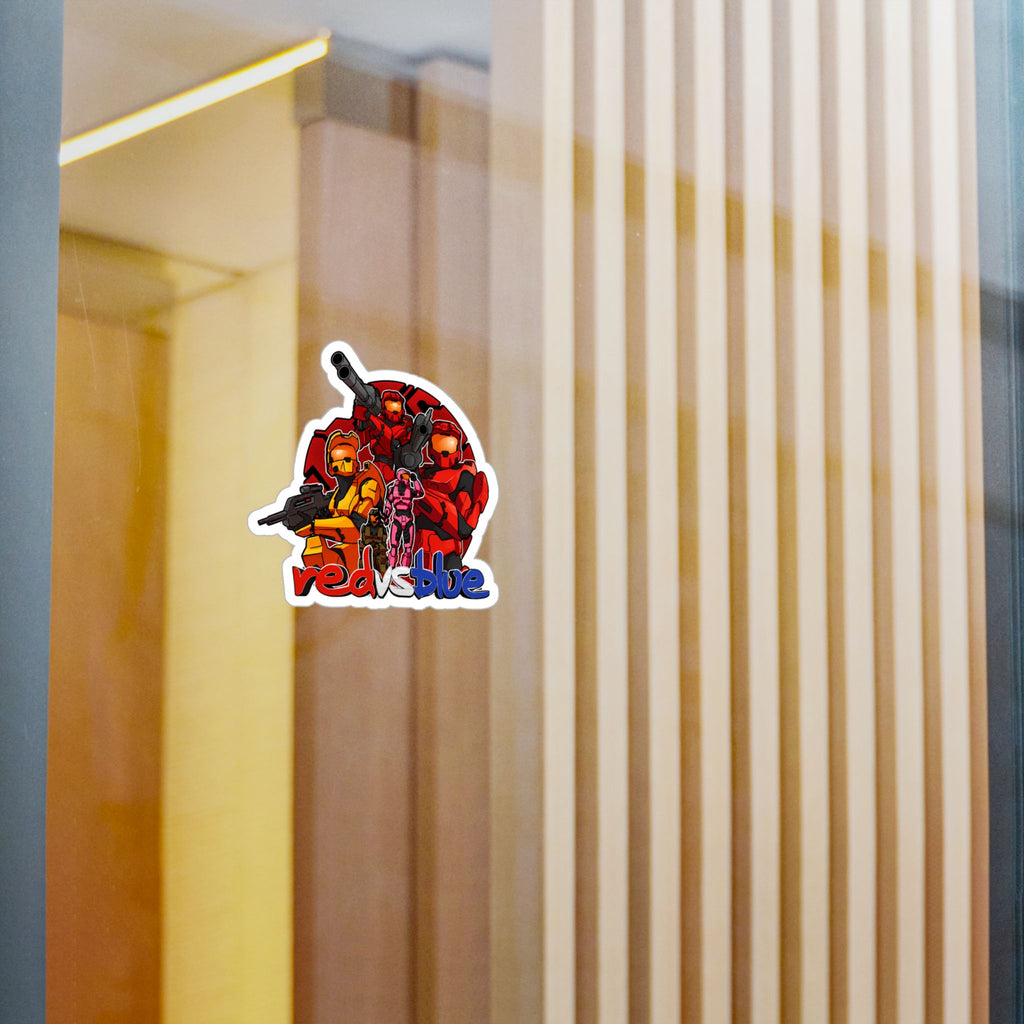 Red vs Blue Red Team Character Vinyl Sticker