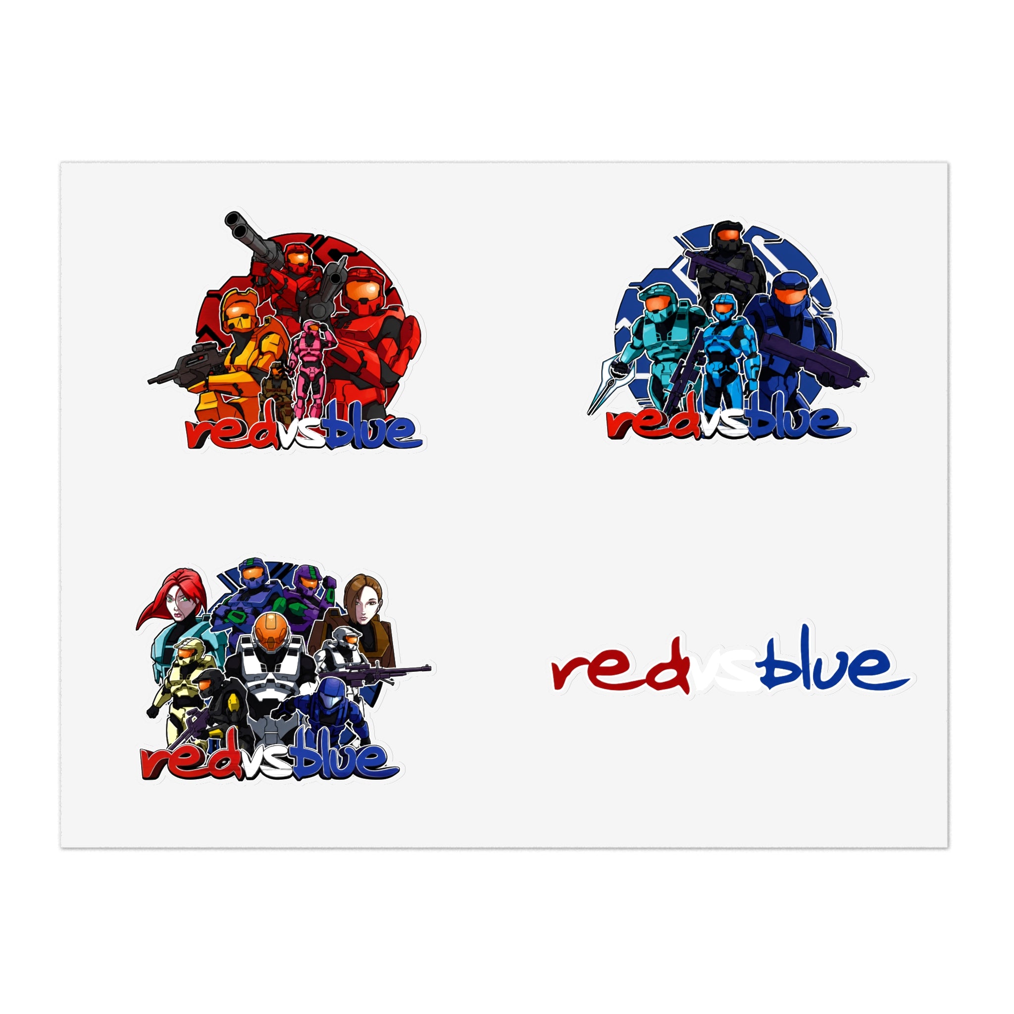 Red vs Blue Legacy Sticker Sheet