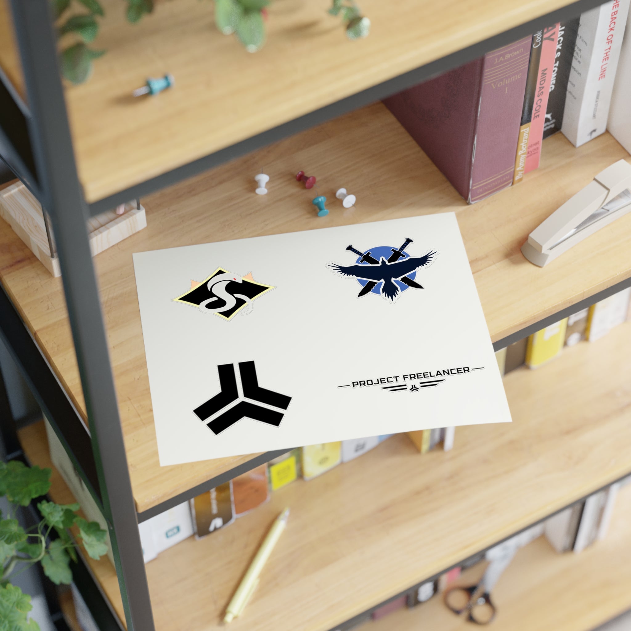 Red Vs Blue Faction Emblem Sticker Sheet