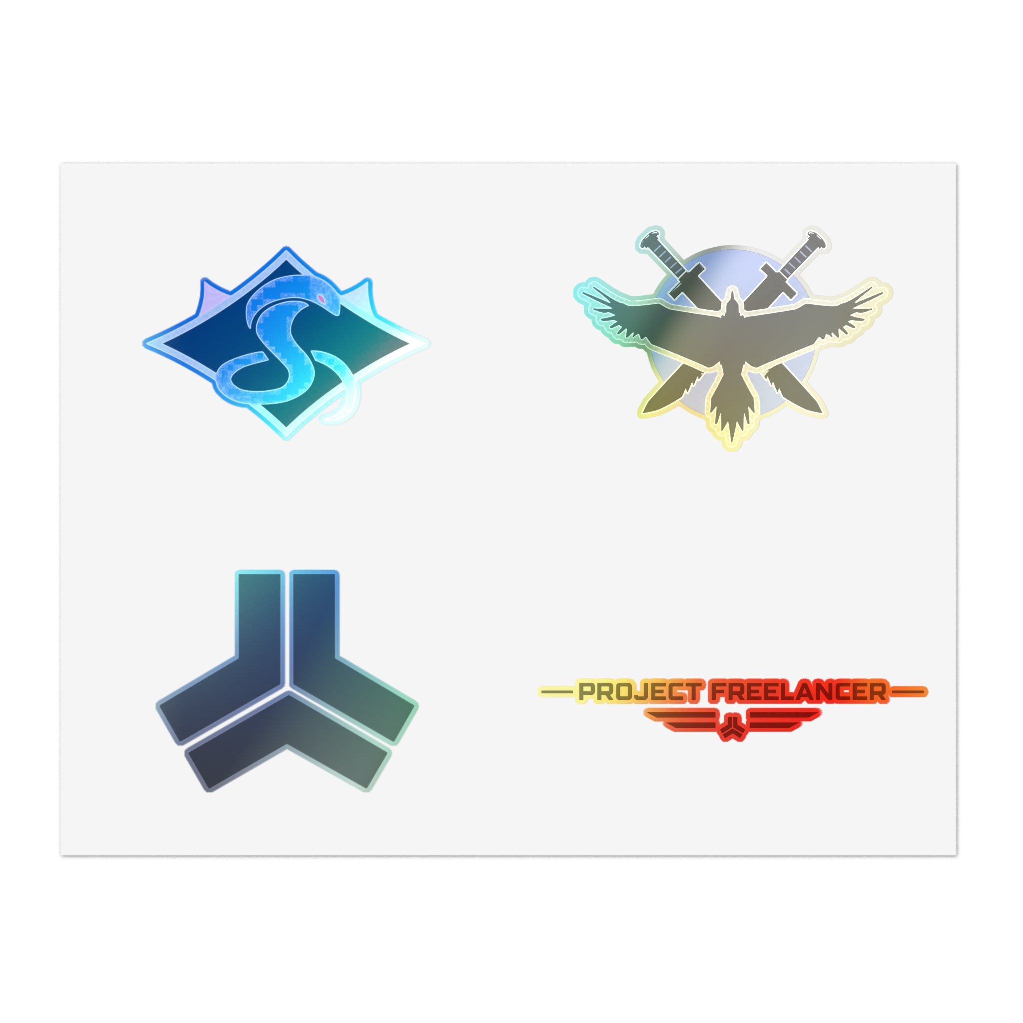 Red Vs Blue Faction Emblem Sticker Sheet