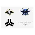 Red Vs Blue Faction Emblem Sticker Sheet
