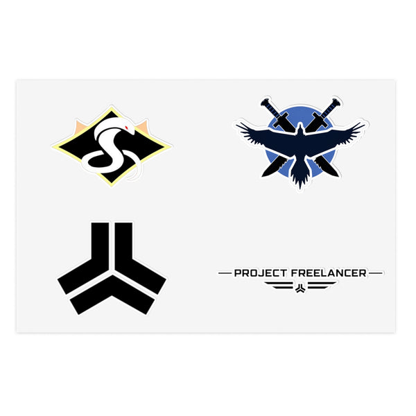 Red Vs Blue Faction Emblem Sticker Sheet