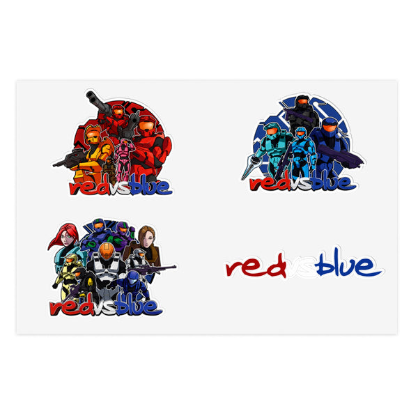 Red vs Blue Legacy Sticker Sheet