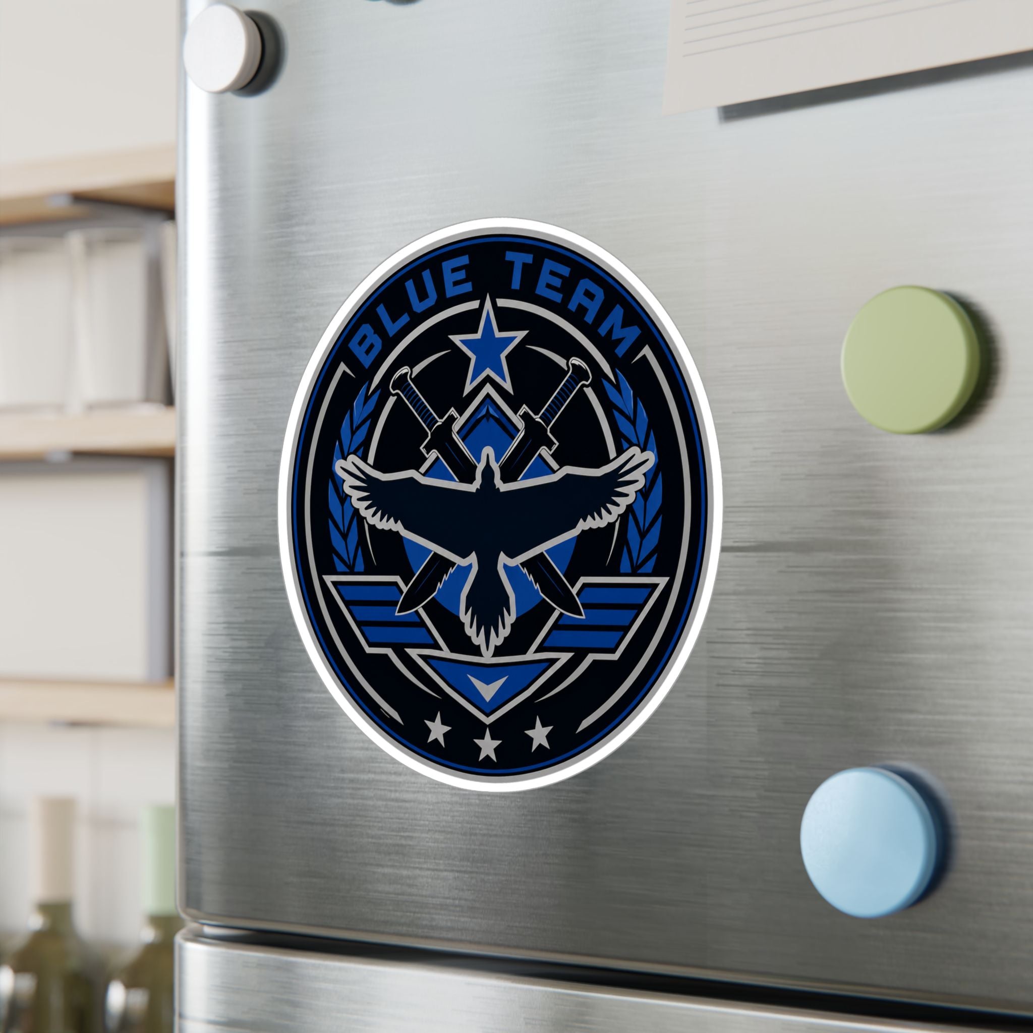 Blue Team Emblem Badge Vinyl Sticker