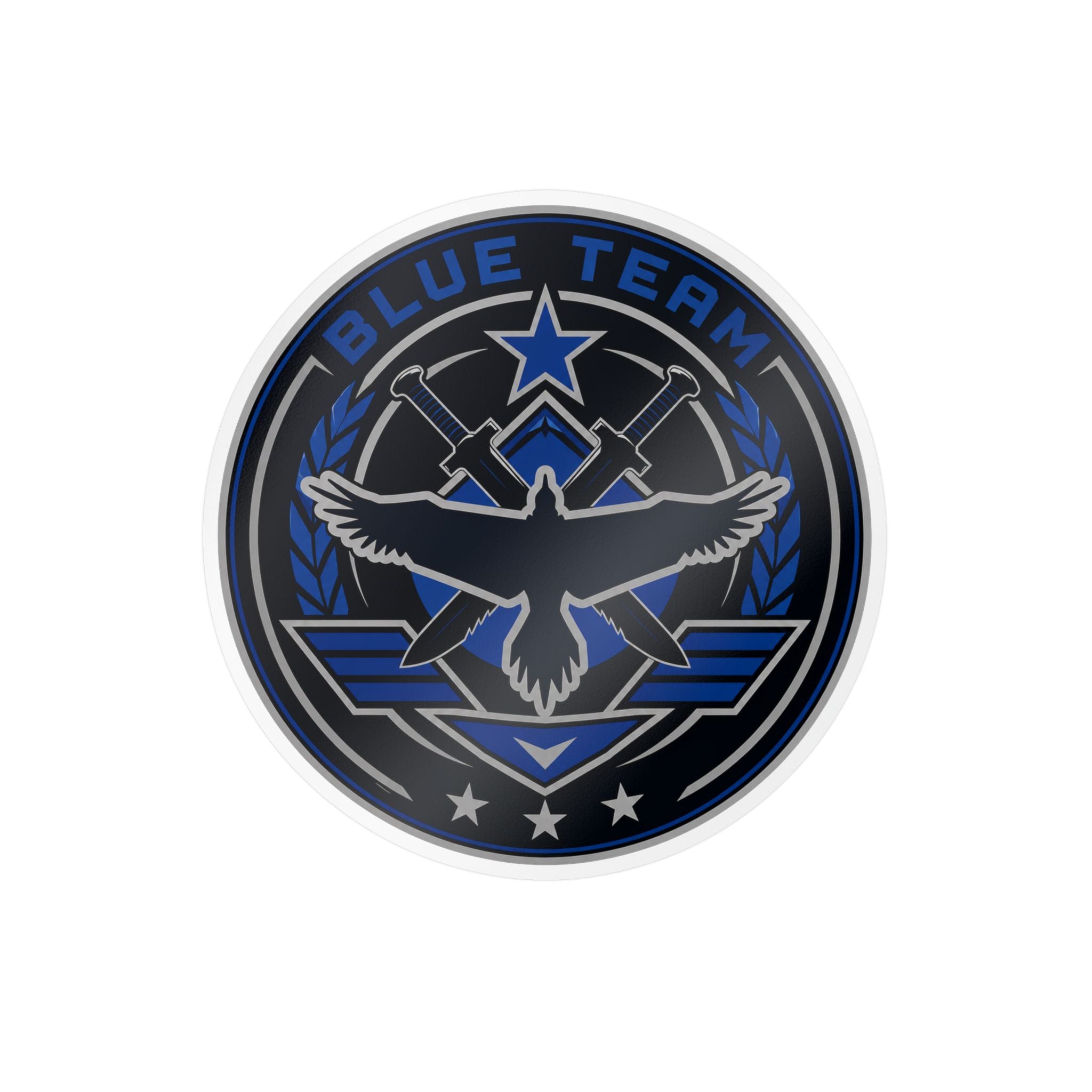 Blue Team Emblem Badge Vinyl Sticker