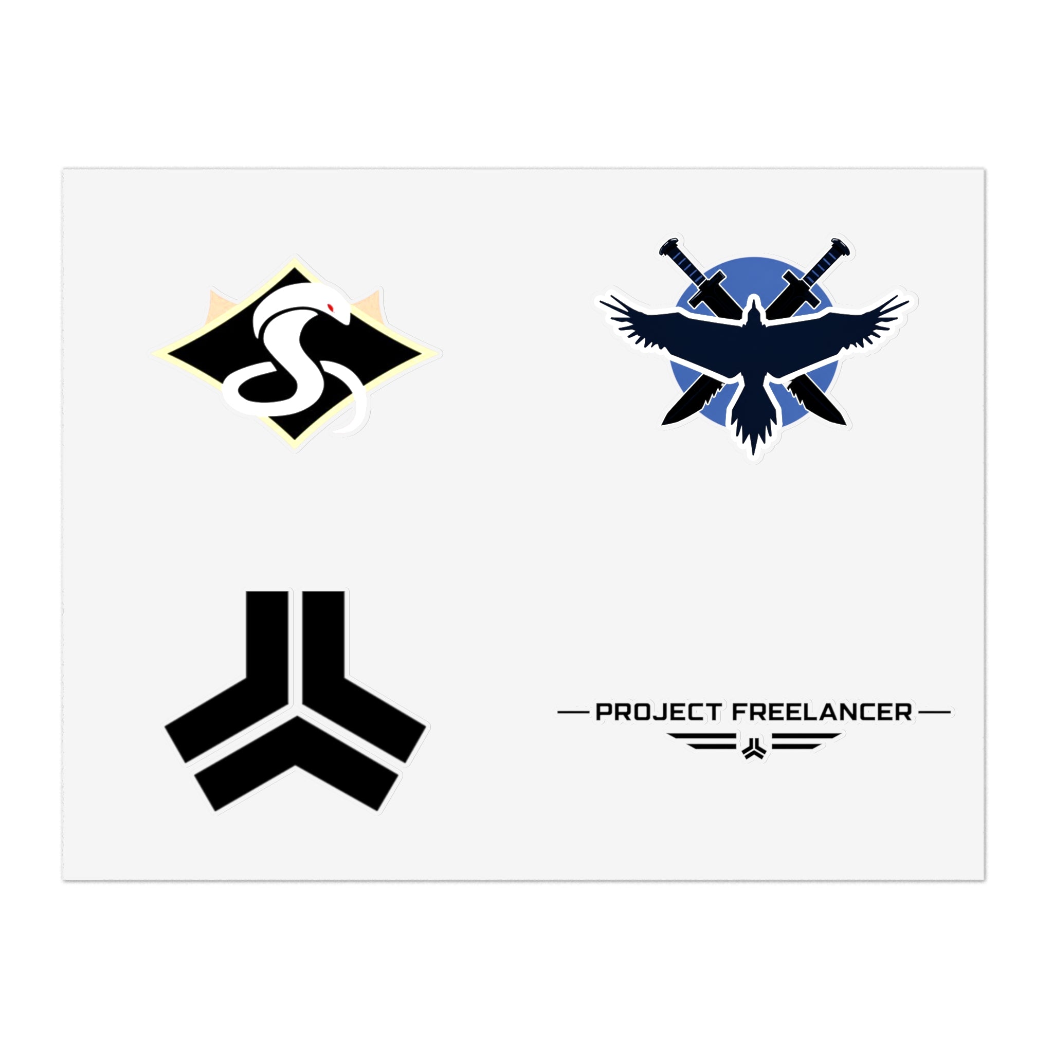 Red Vs Blue Faction Emblem Sticker Sheet