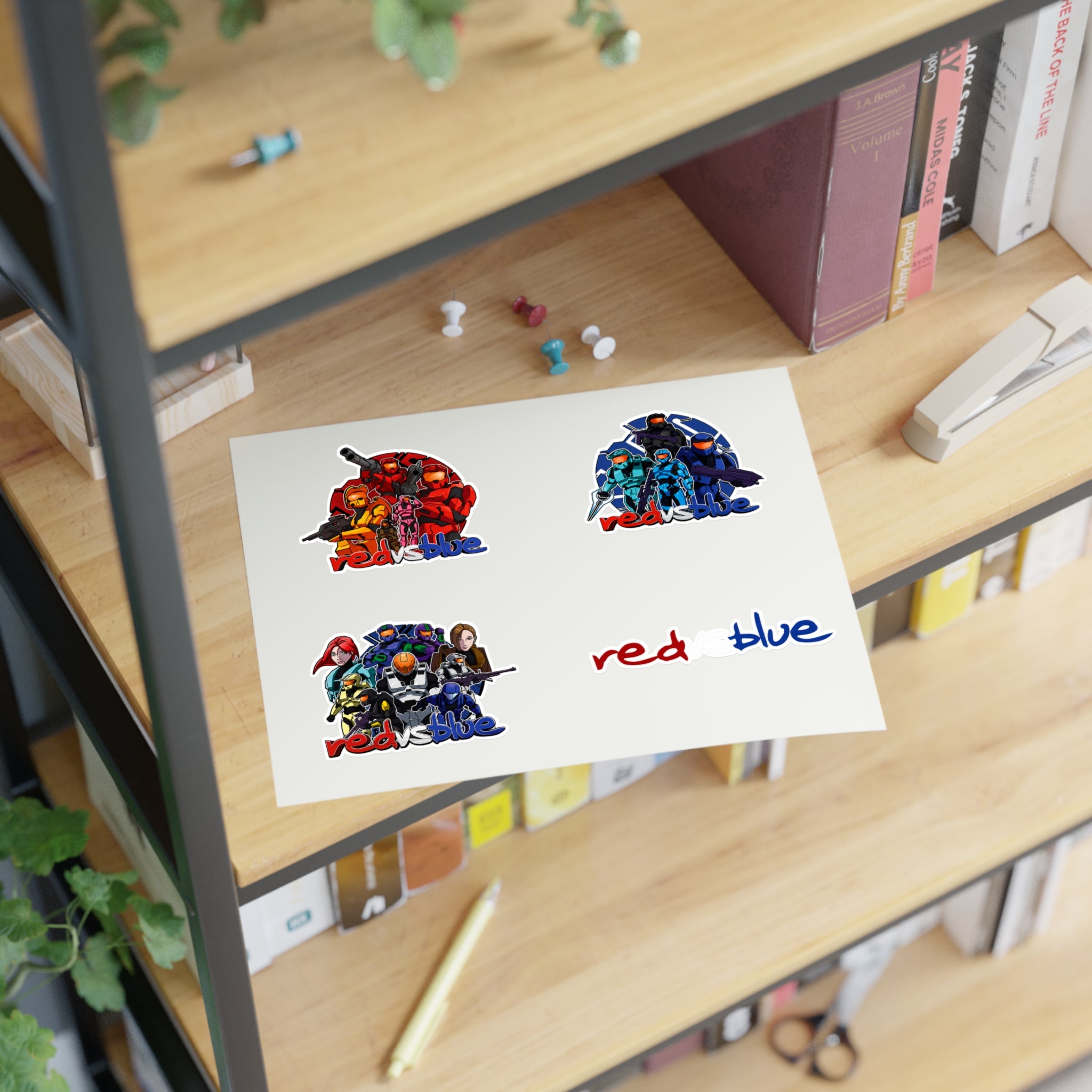 Red vs Blue Legacy Sticker Sheet